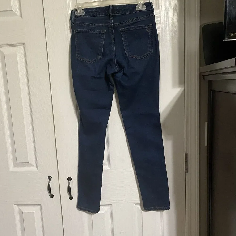 Jessica Simpson Rolled Crop Skinny Denim Jeans Womens Size 4 / 27 Factory Fade‎